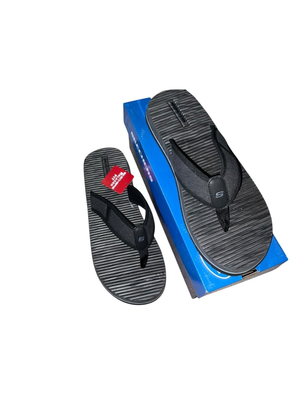Skechers Tantric Rafe Sandals / Flip-Flops - NWT Mens Size 14 Black - 205433 - Picture 3 of 6